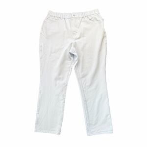Dream Jeannes Quacker Factory QVC SHORT White Embellished Stretch Jeggings Jeans